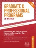 Graduate & Professional Programs by Peterson's [Hardcover]