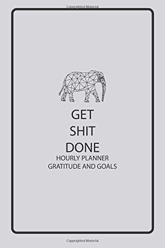 Get Shit Done Planner Hourly and Gratitude Goals: 100 Days for Daily Hourly Planner 6 AM to Midnight. 15 Minutes Sections and Half Hour. Undated ...