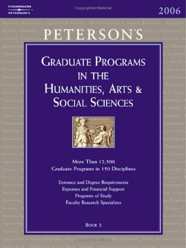 Grad Guides Book 2:  Humanities/Arts/Soc Scis 2006 (Peterson's Graduate and Professional Programs in the Humanities. Arts and Social Sciences)