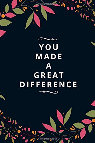 You Made A Great Difference: Parting Gift for Coworker| Good bye & Appreciation Gift for a Leaving Colleague| Farewell Gift for Great Boss or Fr