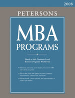 MBA Programs 2008 (Peterson's MBA Programs)