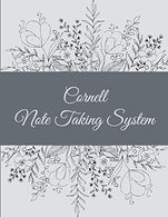 Cornell Note Taking System: Beautiful Art Floral. 8.5" x 11" Cornell Notes Journal. Note Taking Notebook. Cornell Note Taking System Book.