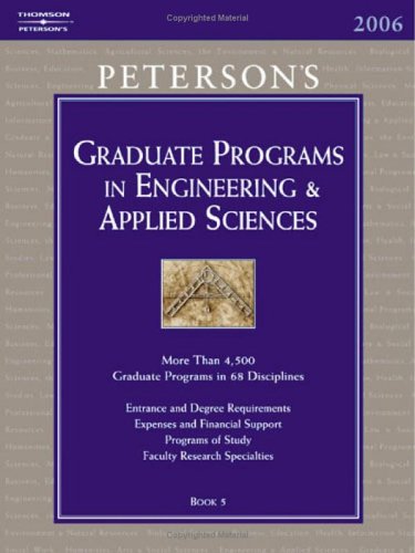 Grad Guides Bk5: Engineer/Appld Sci 2006 (ETERSON'S GRADUATE PROGRAMS IN ENGINEERING & APPLIED SCIENCES)