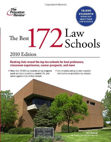 The Best 172 Law Schools (Graduate School Admissions Guides)