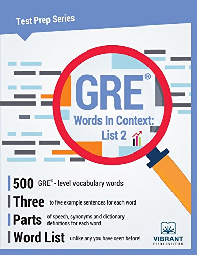 GRE Words In Context: List 2 (Test Prep Series)